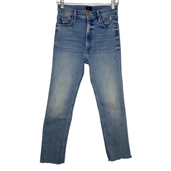 Mother Denim High Waisted Rider Ankle Fray Jeans in Fish Out of Water Size 27 - Picture 2 of 14